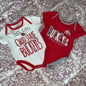 2 Ohio State Buckeye onesies
